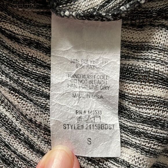 Anthropologie W5 Black and White Striped Tank Top - Picture 3 of 5